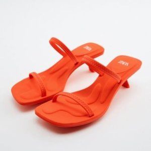 zara low heel sandals